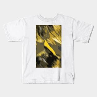 Yellow and Grey Abstract Kids T-Shirt